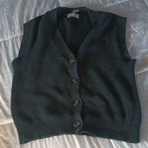 Dark green sweater vest